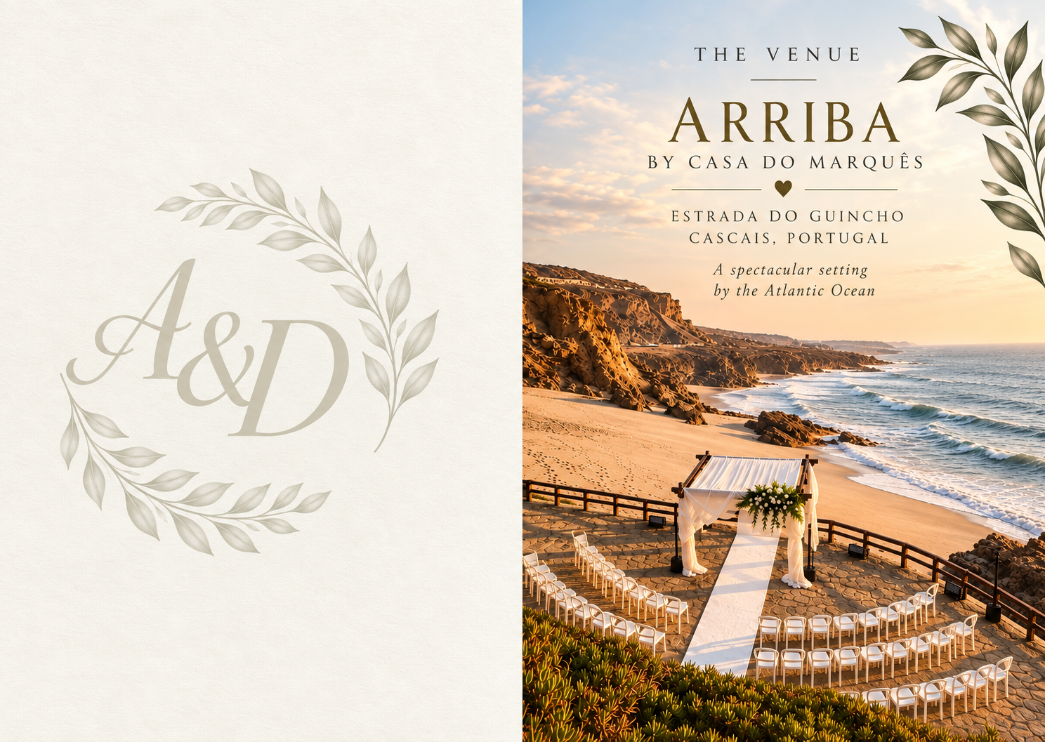 Arriba by Casa do Marquês, Estrada do Guincho, Cascais, Portugal. A spectacular setting by the Atlantic Ocean.